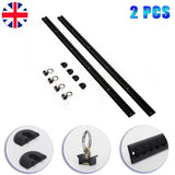 2pcs L-Track Tie Down Point Rail Trailer Caravan Cargo Camper With 4x Rings Kit