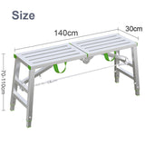 Heavy Duty Steel Hop Up Step Ladder Folding Stool Work Bench Platform 1400mm UK
