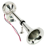 12V Marine Trumpet Horn Stainless Steel Low Tone Single Boat Car Horn 16-1/8''