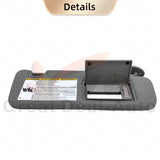 Sun Visor Right Driver Side W/ Vanity Light Gray