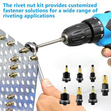 77Pcs M3-M12 Manual Riveter Tool Head Rivet Tool Set Hand Rivet Nut W/ Mandrels