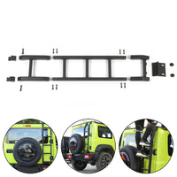 Aluminum Car Rear Tail Door Ladder Climbing Fit For Suzuki Jimny 2019+ Black