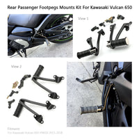 Rear Passenger Foot Peg Bracket Fit For Kawasaki Vulcan 650 VN650 2015+ Blk