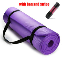 Yoga Mats 0.39/0.59 inch (10/15mm) Thick Gym Mat Non Slip With Carry Strap & Bag