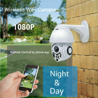 1080P WiFi Outdoor Dome Camera Wireless Security Night Vision 4X Zoom AU Stock