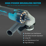 18V 125mm Angle Grinder Brushless Cordless Replaces For Makita DGA456 Body AU