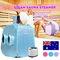 Portable Steam Sauna Tent Home Spa Full Body Skin Slim Loss Weight Steamer 1000W