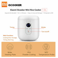 Xiaomi Ocooker Electric Rice Cooker 1.2L Kitchen Mini Cooker Small Rice Cook