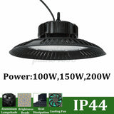 200W UFO HIGH LOW BAY WORK LED LIGHT WAREHOUSE FACTORY WORK SHOP FLOOD DOWN LAMP