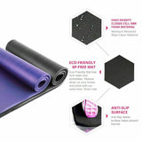 Yoga Mats 0.39/0.59 inch (10/15mm) Thick Gym Mat Non Slip With Carry Strap & Bag