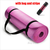 Yoga Mats 0.39/0.59 inch (10/15mm) Thick Gym Mat Non Slip With Carry Strap & Bag