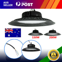 150W 200W UFO HIGH LOW BAY LED WORK LIGHT Industrial WAREHOUSE FACTORY DOWN LAMP