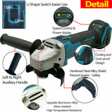 18V 125mm Angle Grinder Brushless Cordless Replaces For Makita DGA456 Body AU