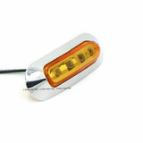 10x 12v/24v Amber 4 LED Side Clearance Marker Light Car Truck Tail Trailer Lamp