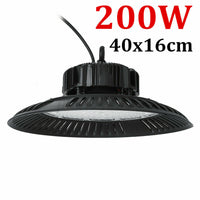 200W UFO HIGH LOW BAY WORK LED LIGHT WAREHOUSE FACTORY WORK SHOP FLOOD DOWN LAMP