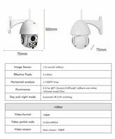 1080P WiFi Outdoor Dome Camera Wireless Security Night Vision 4X Zoom AU Stock