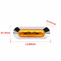 10x 12v/24v Amber 4 LED Side Clearance Marker Light Car Truck Tail Trailer Lamp