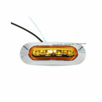 10x 12v/24v Amber 4 LED Side Clearance Marker Light Car Truck Tail Trailer Lamp