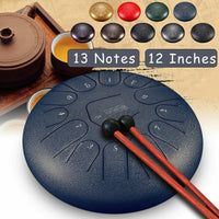 13 Notes 12'' Steel Tongue Drum Handpan C Major Hand Tankdrum + Bag + Drumstick